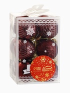 Ёлочные игрушки «Новогодние ветви», шары новогодние, d=4 см, набор 12 шт., бордовый 4316813 Ёлочные игрушки «Новогодние ветви», шары новогодние, d=4 см, набор 12 шт., бордовый 4316813