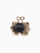 Брошь новогодняя «Варежки с сердечком», красная, белая в золоте - Фото 2