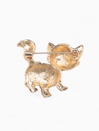 Брошь «Котёночек», белая в золоте - Фото 3