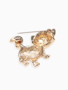 Брошь «Котёночек», белая в золоте - Фото 4