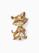 Брошь «Котенок», взъерошенный, белая в золоте - Фото 3