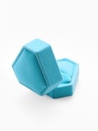 Футляр под серьги, кольцо «Кристалл», бархатный, 6.5×6 см, голубой - фото 54704826