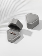 Футляр под серьги, кольцо «Кристалл», бархатный, 6.5×6 см, серый - фото 117843893