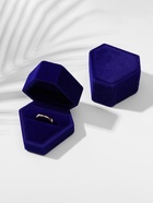 Футляр под кольца «Кристалл», для серёг, бархатная, 6.5×6 см, синяя - фото 57929319