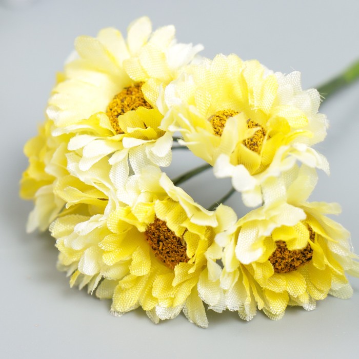 Цветы для декорирования "Хризантемы солнечные" 1 букет=6 цветов 10 см - фото 1911376680