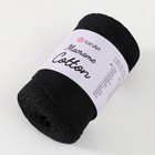 Пряжа "Macrame Cotton" 20% полиэстер, 80% хлопок 225м/250гр (750 черный) - Фото 2