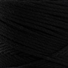 Пряжа "Macrame Cotton" 20% полиэстер, 80% хлопок 225м/250гр (750 черный) - Фото 3