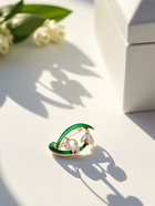 Брошь «Подснежники» трио, цвет бело-зелёный в золоте - Фото 6