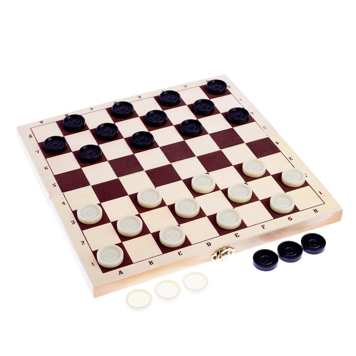 Шахматы "Леви" + набор шашек в подарок, шашки d-2.6 см, король h-7.5 см, пешка h-3.5 см - фото 1887882664