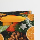 Пакет под бутылку крафтовый «Новогоднее настроение», 13 × 36 × 10 см - фото 8855635