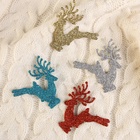 Ёлочные игрушки 4 шт. «Зимнее волшебство. Олень в прыжке» пластик, 6×6 см, МИКС - Фото 2