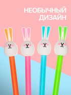 Ручка-прикол Calligrata «Зайка», чёрный стержень, гелевая, МИКС - Фото 2