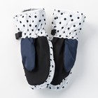 Варежки для девочки, цвет белый, размер 12 - Фото 2