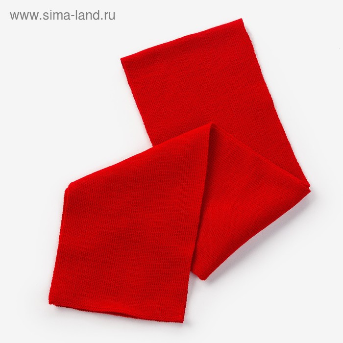 Шарф для девочки, размер 110 х13 см, цвет красный - Фото 1