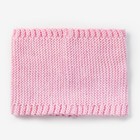 Шарф-снуд для девочки, размер 48х18, цвет розовый - Фото 1