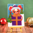 Алмазная мозаика для детей "Веселый мышонок"+ емкость, стержень с клеевой подушечкой - Фото 1