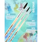 Набор кистей для рисования, белка, 3 штуки: №: 1, 3, 5, Calligrata, круглые, деревянная ручка, в пакете - Фото 2