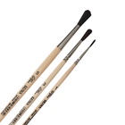 Набор кистей для рисования, белка, 3 штуки: №: 1, 3, 5, Calligrata, круглые, деревянная ручка, в пакете - Фото 7