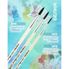 Набор кистей для рисования, белка, 3 штуки: №: 2, 3, 4, Calligrata, круглые, деревянная ручка, в пакете - Фото 2