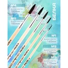 Набор кистей для рисования, белка, 5 штук: №: 1, 2, 3, 4, 5, Calligrata, круглые, деревянная ручка, в пакете - Фото 2