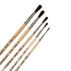 Набор кистей для рисования, белка, 5 штук: №: 1, 2, 3, 4, 5, Calligrata, круглые, деревянная ручка, в пакете - Фото 4