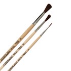 Набор кистей для рисования, пони, 3 штуки: №: 1, 3, 5, Calligrata, круглые, деревянная ручка, в пакете - Фото 4