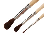 Набор кистей для рисования, пони, 3 штуки: №: 1, 3, 5, Calligrata, круглые, деревянная ручка, в пакете - Фото 8