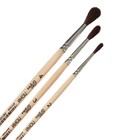 Набор кистей для рисования, пони, 3 штуки: № 2, 3, 4, Calligrata, круглые, деревянная ручка, в пакете - Фото 4