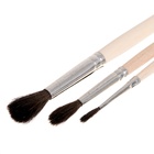 Набор кистей для рисования, белка, 3 штуки: №: 1, 3, 5, Calligrata, круглые, деревянная ручка, в пенале 4352433