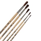 Набор кистей для рисования, пони, 5 штук: № 1, 2, 3, 4, 5, Calligrata, круглые, деревянная ручка, в пакете - Фото 7