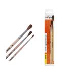 Набор кистей Пони 3 штуки, Calligrata №1 (круглые №: 1, 3, 5), деревянная ручка, в пенале - Фото 1