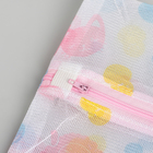 Мешок для стирки белья Доляна, 30×40 см, мелкая сетка, рисунок МИКС - Фото 3