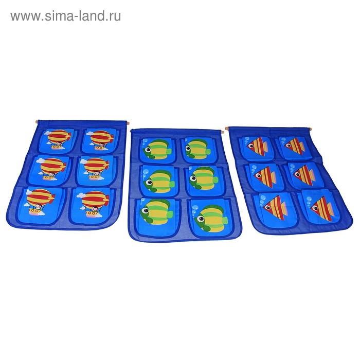 Органайзер подвесной с карманами «Веселые картинки», 6 отделений, цвет МИКС - Фото 1