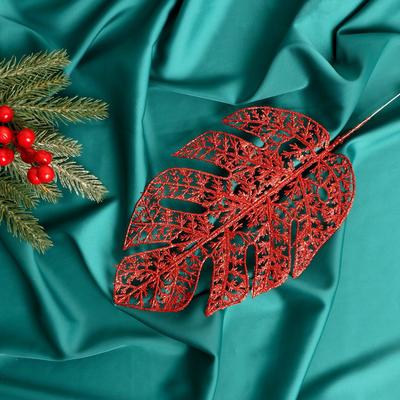 Декор блеск «Листья монстера», h=30 см, МИКС