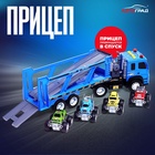 Грузовик инерционный «Автовоз», с 4 джипами, световые эффекты, масштаб 1:12 - Фото 3
