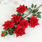 Цветы искусственные "Роза Компэшн" 11х59 см, красный - фото 318210337