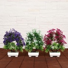 Бонсай искусственный в горшке «Остролист мелкие ягодки», 23×24 см, МИКС - фото 67923960