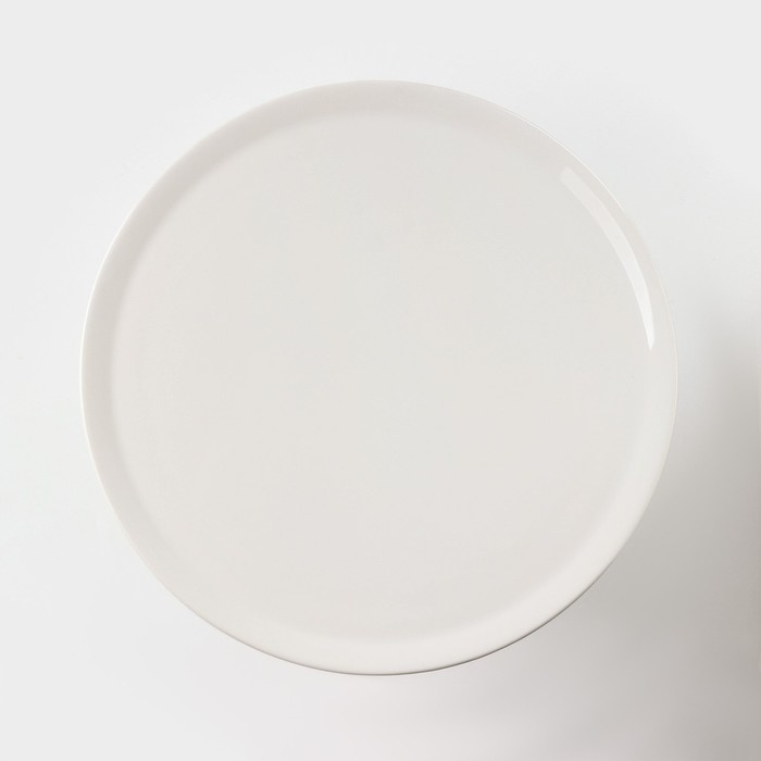 Подставка керамическая для торта Доляна «Кролл», 25×10 см, цвет белый - фото 1925995583