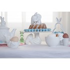 Подставка керамическая для торта Доляна «Кролл», 25×10 см, цвет белый - фото 8474298
