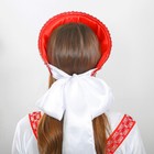 Кокошник «Красные и синие цветы», на красном - Фото 2