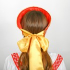 Кокошник прямой «Павлово-Посадский узор» на красном - Фото 2