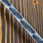 Шампур с деревянной ручкой, рабочая длина - 60 см, ширина - 10 мм, толщина - 3 мм с узором - фото 9317372