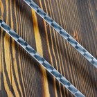 Двойной вилка-шампур с деревянной ручкой, с узором, 60см - Фото 2