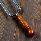 Двойной вилка-шампур с деревянной ручкой, с узором, 60см - Фото 3