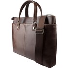 Деловая сумка, 36 х 6 х 26 см, натуральная сумка, цвет коричневый - Фото 2