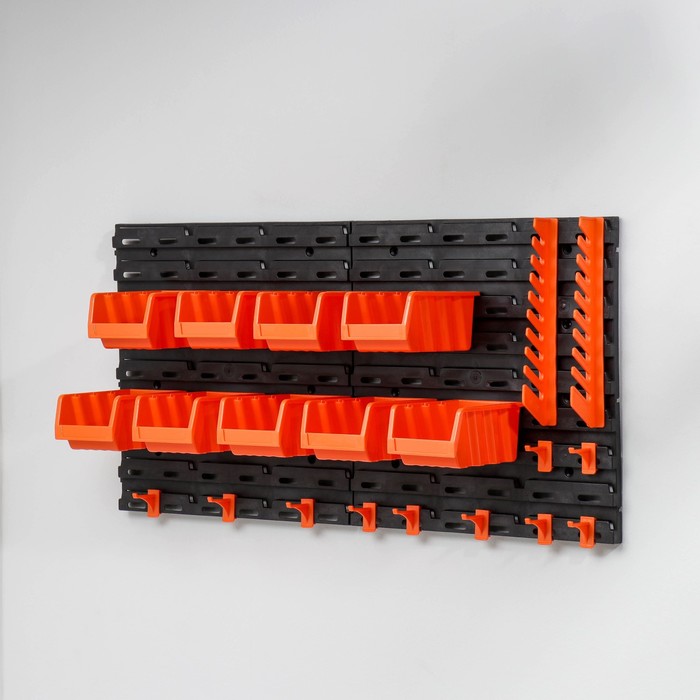 Органайзер настенный с лотками, цвет оранжевый - Фото 1