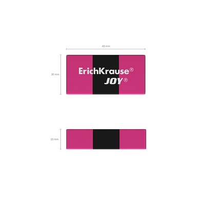 Ластик ErichKrause Joy Rainbow, мягкий, гипоаллергенный, микс