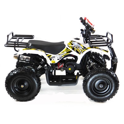 Квадроцикл детский бензиновый MOTAX ATV Х-16 Мини-Гризли, с механическим стартером, белый