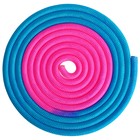Скакалка гимнастическая утяжелённая, двухцветная, 3 м, 165 г, цвет голубой/розовый - Фото 2