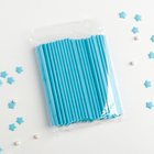 Палочки для кейк-попсов, 10×0,3 см, 100 шт, цвет синий - фото 4277174